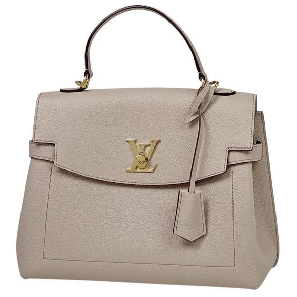 Louis Vuitton Lock Me Ever 2WAY Shoulder Bag Handbag Leather Greige - Picture 1 of 9